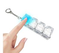 Mechanical Key Fidget Clicker, Quiet LED Bag Accessory, Pocket Soother Device, Sensory Press Board, Youth Teen Grownups Coders University Learners Hobby Fans Focus Training Commute Desk Wallet