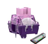 Mechanical Key Switches - Custom Purple Axis Key Set, Quiet Linear Feedback Design | Premium Lightweight Touch Replacement for Buildings, Hot Plug PCB Keyboard Projects, Writing