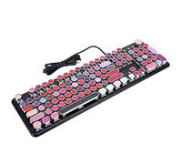 Mechanical Keyboard, 104 Keys Wired Gaming Keyboard Punk Computer Accessory, for Win ME, for Win2000, for Win XP, for Vista, for Win7, 8, 10, etc small gift