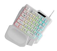 Mechanical Keyboard - 22.5cm Ergonomic Single-Hand Keyboard With Mechanical Feeling, Wireless Mode With Cable For PC Gamers | Compact Portable Keyboard For An Experience