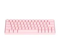 Mechanical Keyboard, 64 Keys Wireless Wired Mechanical Keyboard with RGB Backlight, 3 Modes Connection Support Wireless 2.4G, Bluetooth 3.0 5.0, Type C Wired, FN Shortcuts, Pink(Brown Switch) small
