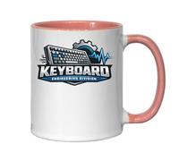 Mechanical Keyboard Engineering and Design Symbol Ceramic Tea Coffee Mug Pink
