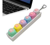 Mechanical Keyboard Fidget Toy - Small Wallet Pendants | Portable Stress Relief Toy for Home Office, Collectors Gift, Conference Hand Programmers Keycap, College Students, School Bags, Blue