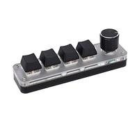 Mechanical Keyboard, Gigicial One Handed Mechanical Keyboard 4 Key With Adjustable Rgb Diy Programmable Keypad Suitable For Office Games