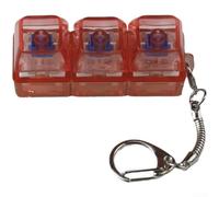 Mechanical keyboard keycap decompression tester with transparent PC construction and integrated sound and light technology for optimized typing comfort (red through *1)