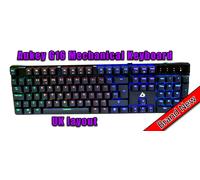 Mechanical Keyboard LED Illuminated Blue Switches Aukey KM-G16 UK Layout