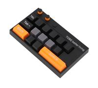 Mechanical Keyboard Ornament Kit, Decoration Sturdy Easy to Use Computer Keyboard Ornament Luminous Display with Number Stickers for Office (Black Orange)