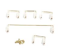 Mechanical Keyboard Stabilizer with Gold - Plated Screws, 6.25U 2U PCB - Mount Stabilizers for DIY 61/64/87 Key Mechanical Keyboard, Transparent Nylon Shell Anti - Oxidation Kit (Transparent)