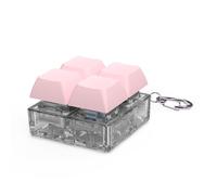 Mechanical Keyboard Switch Tester Key Chain Toy, Stress Relief Tool 4 Keys Mechanical Tester with LED Light Potato Chip Press