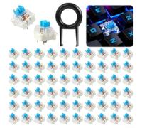 Mechanical Keyboard Switches 3-Pin Tactile Compatible with For RGB Mechanical Keyboards, Factory Pre Lubricated for Smooth Tactile, 45/62/70 Pieces (62PCS)