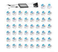 Mechanical Keyboard Switches 50PCS 3-Pin Tactile Clicky Switches with Key Puller Tool for Hot Swappable Keyboards Suitable for Enhanced Performance