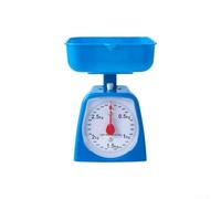 Mechanical Kitchen Scale 5kg with Plastic Pan for Baking Cooking Teaching Experiments Red Blue Green Yellow(blue)