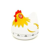 Mechanical Kitchen Timer, 60 Minute Cartoon Chicken Manual Countdown Timer Kitchen Clock Egg Timer Reminder Baking Timer for Classroom, Teacher, Study, Exercise, Oven, Cooking(White)