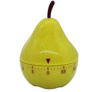 Mechanical Kitchen Timer 60 Minute Countdown with Alarm for Cooking, Baking, Oven - Cute Pear Design No Battery Required, Yellow