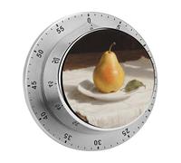 Mechanical Kitchen Timer 70dB Alarm, Pear Timers Magnetic Metal Countdown Timer for Cooking, Baking & Exercise, No Batteries Required