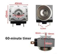 Mechanical Kitchen Timer Switch for Electric for Oven Pressure Cooker Rice Cooker Steaming Cart Bell Alarm Adjustable 15-120 Minute Delay Enduring Appliance (8)