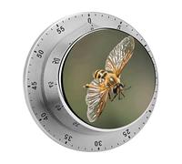 Mechanical Kitchen Timers 60 Minute Bee Flying Wind Up Timer Chef Cooking Timer Clock with Loud Alarm, No Batteries Required, Countdown Reminder Magnetic, for Classroom Home Baking
