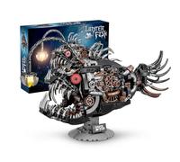 Mechanical Lantern Fish Building Blocks Set Compatible with major brands Collectible for Ocean Lovers, Perfect as an Office or Home décor for Adults. STEM Construction Gift for Boys Aged 8-16 1038PCS
