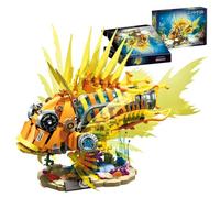 Mechanical Lionfish Building Set, Ocean Animal Bricks Kit, 1103pcs | Collection Marine Life Blocks for Adult, Cyber Sea Fish Model, Home Decor, STEM Education Toy, Creative Gift for Men Women