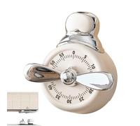 Mechanical Magnetic timer- 9.7x10.4x6.7cm Battery-Free Kitchen Timer, High-Volume Alert, Easy Mount Magnetic Back | Perfect Cooking and Baking timerfor Home School Office Dorm Restaurant Oven Fridge