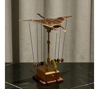 Mechanical Manta Ray, Handmade Wooden Electric Bionic Manta Ray Ornament, Marine Biological Dynamic Desk Decor, With Swimming Motion, 24x24x18cm, For Office Desk Shelf TV Cabinet Bedside Table