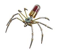 Mechanical Metal DIY 3D Spider Model Steampunk Puzzle for Adults, Retro Spider Puzzle Gift Industrial Art Sculpture Craft for Home Office Decoration