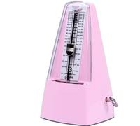 Mechanical Metronome for Piano Guitar Bass Drum Ukulele Violin, Antique Piano Metronome Universal Vintage Style Guitar Accessory(Pink-Large)