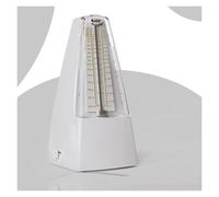 Mechanical Metronome for Piano, Guitar, Violin & Drums - Adjustable 40-208 BPM, Wind-Up Rhythm Device with Click & Bell Sound(White)