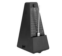 Mechanical Metronome for Violin Piano Guitar, Metal Core Metronome with Brass Bell, Adjustable 40-208BPM, 5 Beat Patterns, Durable ABS Housing, Perfect Musical Instrument Accesso (Black)