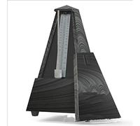 Mechanical Metronome, Metal Winding Clockwork Mechanism Mechanical Metronome Classic Wood Effect Pyramid Piano Practice(Color:Brushed Silver)