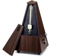 Mechanical Metronome, Tower Type Guitar Metronome Bell Ring Piano Violin Rhythm Mechanical Pendulum for Piano Guitar Drum Audible Click Bell Ring(Color:Teak)
