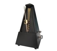 Mechanical metronome, universal music timer for piano, guitar, drums, violin and saxophone musicians, pyramid-designed DPM-1 music metronome, ebony color