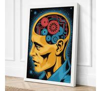Mechanical Mind Canvas Wall Art Print 24x16 Inch