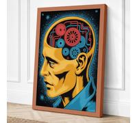 Mechanical Mind Canvas Wall Art Print 30x20 Inch