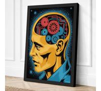 Mechanical Mind Canvas Wall Art Print 36x24 Inch
