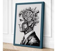 Mechanical Mind Industrial Canvas Wall Art Print 30x20 Inch