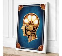 Mechanical Mind Steampunk Canvas Wall Art Print 30x20 Inch (76 x 51 cm)