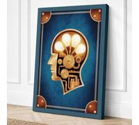 Mechanical Mind Steampunk Canvas Wall Art Print 36x24 Inch (91 x 61 cm)