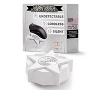 Mechanical Mouse Jiggler Undetectable Device - No USB No Software Required, Keeps Mouse Moving and Computer Awake - Cordless and Wireless Mouse Mover Works for 12 Months on AA Battery (White)