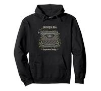 Mechanical Muse Inspiration Strikes Retro Typewriter Writer Pullover Hoodie