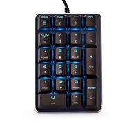 Mechanical Numeric Keypad GATERON Blue Switch Wired Ice Blue Backlight Gaming Keypad/Keyboard 21 keys Portable Numpad Extended layout Black Magicforce by Qisan