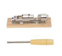 Mechanical Nut Opener, Walnut Clip Opener with Comfortable Wood Handle, Stainless Steel Nut Cracker Tool for Whole Grain Peeling, Efficient Manual Desktop Walnut Opener for Various