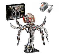 Mechanical Octopus Building Set for Adults with Motor Set - 1768Pcs,Sea Animal STEM Toy Compatible with Legos Bricks,Static and Dynamic Octopuses That Can Be Manually and Automatically Controlled