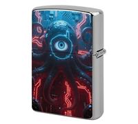 Mechanical Octopus Eyes Lighter Case Metal Double-Sided Lighter Cover Pocket Lighters Sleeve Windproof Lighters Accessories for Men Women