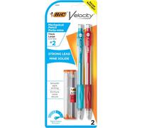 Mechanical Pencil, Rubber Grip, Refillable, .9mm, 2/PK, Black
