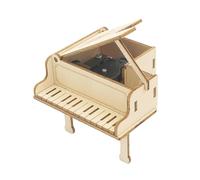 Mechanical Piano Puzzle - 1 Unit Wooden DIY Music Kit, Interactive Mechanical Instrument, Portable Fun Educational Toy For Kids Children Teens Family Friends School Classroom Birthday