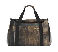(Mechanical Pipeline Wall) Durable Twill Travel Tote Bag Large Capacity Handheld & Crossbody Bag for Weekend Trips,Sports,and Outdoor Activities