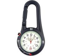 Mechanical Pocket Watch with Chain Pocket Watch,Watch Outdoor Mini Round Dial Arabic Numbers Quartz Analog Clip Carabiner Hook Watch/Watch Vintage Bronze Steampunk,Black