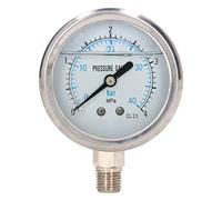 Mechanical Pressure Gauge 1/4 Inch NPT Thread 0-40bar / 60bar 60mm Diameter Circular Dial Lower Mount Pressure Gauge for Water Air Oil(0-4mpa)
