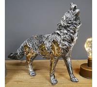 Mechanical Punk Animals Statue - Industrial Design Steampunk Dachshund/Elephant/Snail/Wolf/Rhino Sculpture For Office Bookshelf Desktop Decorations(Color:E)